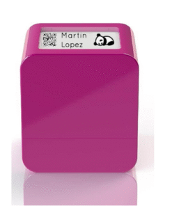 sello cuadrado personalizado para ropa y material escolar marQadoR