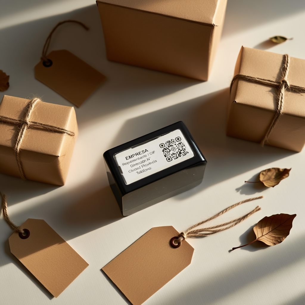 Sello con logo para packaging